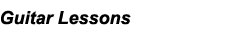 Guitar Lessons